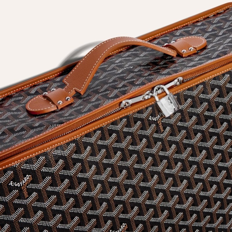 Black / Brown Goyard CARAVELLE 50 SUITCASE | PHSD9594