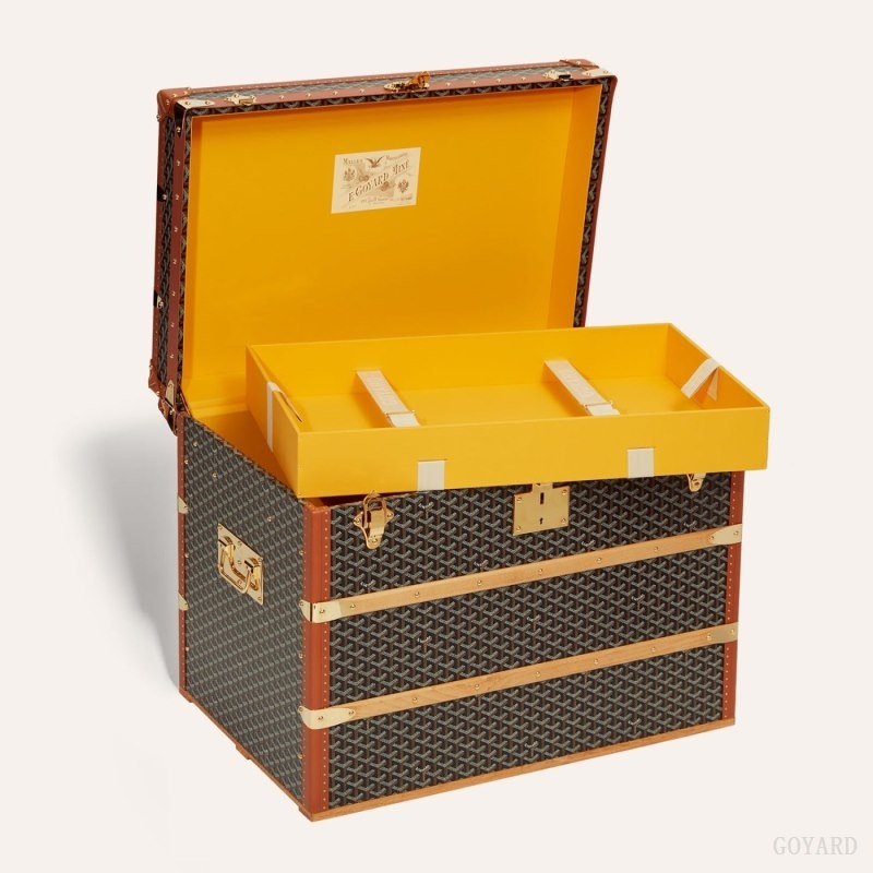 Black / Brown Goyard COURRIER TRUNK | TCYE6206