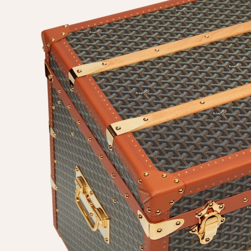 Black / Brown Goyard COURRIER TRUNK | TCYE6206