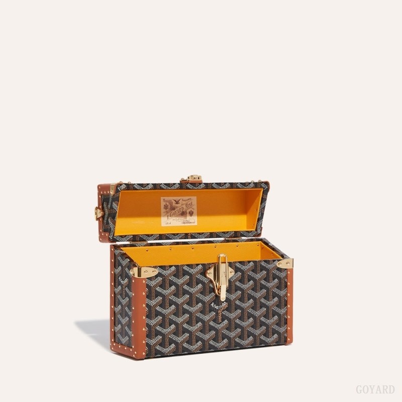 Black / Brown Goyard Cassette Trunk Bag | VHXS7768