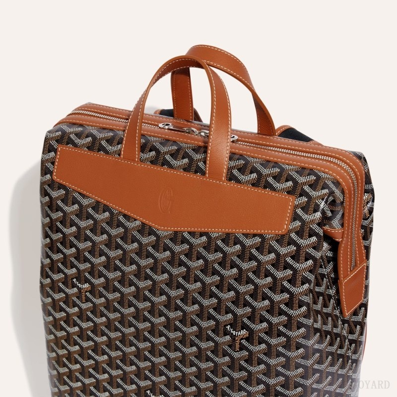 Black / Brown Goyard Cisalpin Backpack | MWAK5269