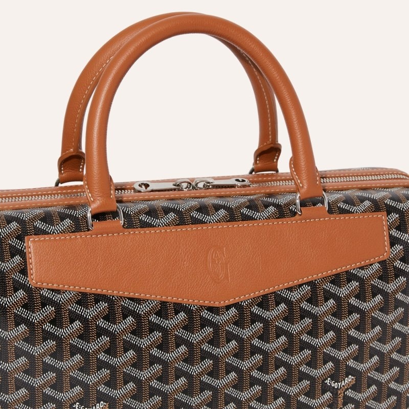 Black / Brown Goyard Cisalpin Document Case | QMVV3939