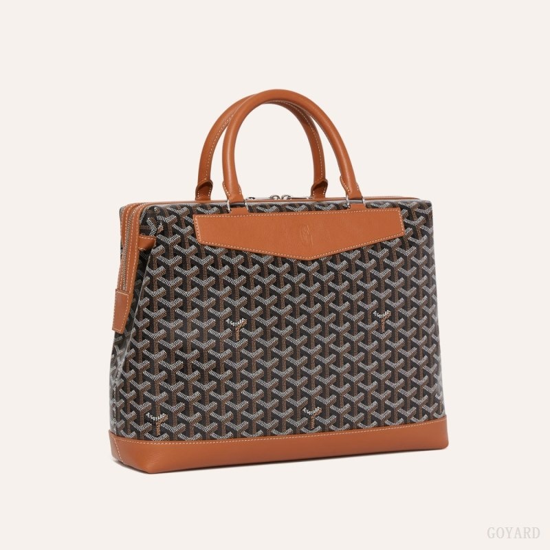 Black / Brown Goyard Cisalpin Document Case | QMVV3939