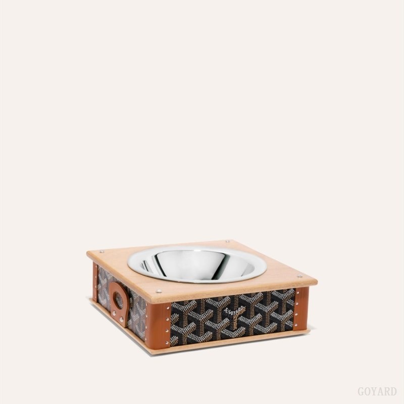 Black / Brown Goyard EDMOND SINGLE BOWL | JRPU7150