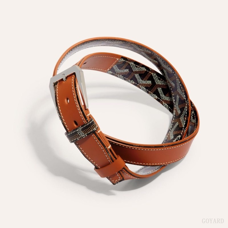 Black / Brown Goyard FREGATE BELT | OGGL3193