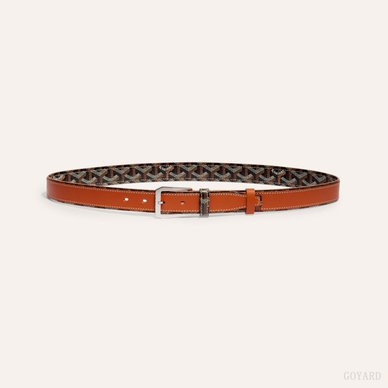 Black / Brown Goyard FREGATE BELT | OGGL3193