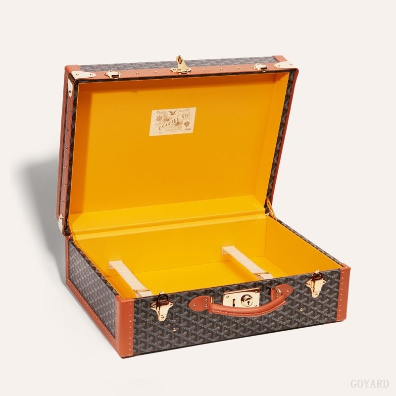 Black / Brown Goyard GRAND HÔTEL 50 CASE | SVCE7576