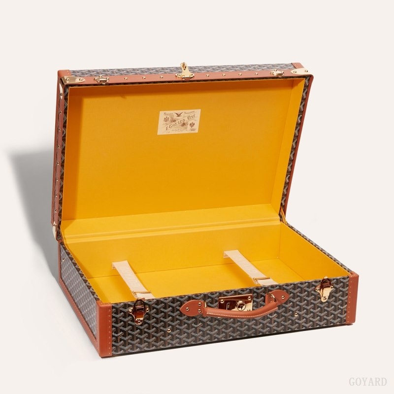 Black / Brown Goyard GRAND HÔTEL 60 CASE | COUX2319