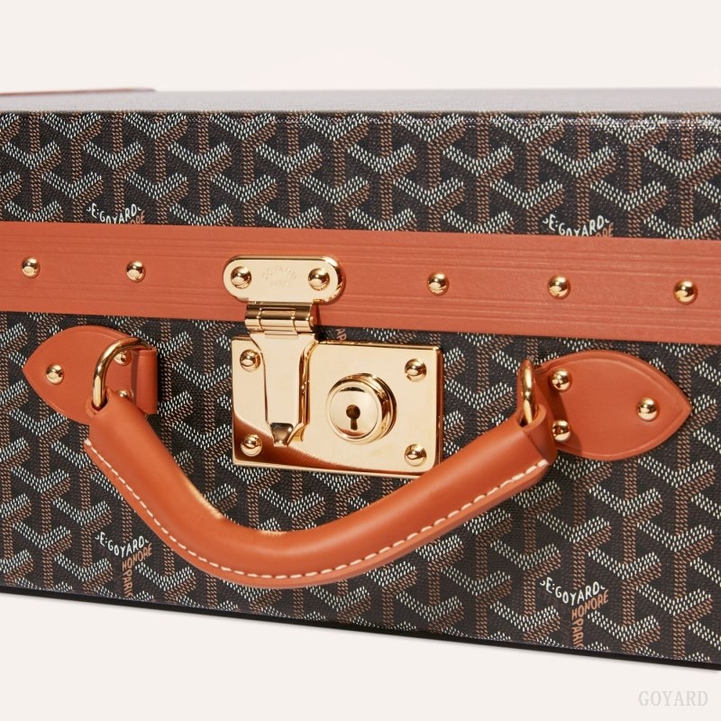 Black / Brown Goyard GRAND HÔTEL 65 CASE | YUWW1732