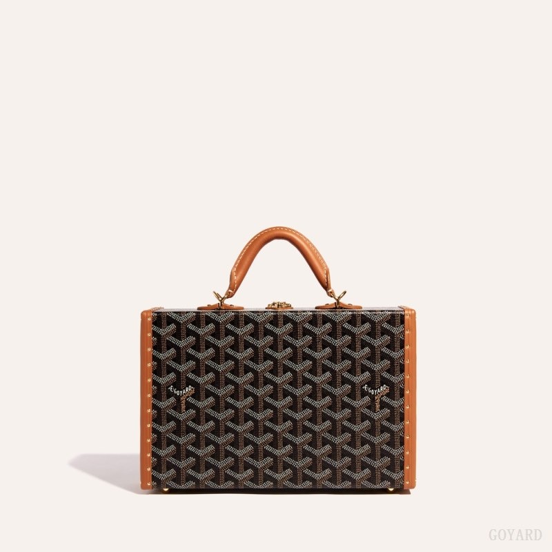 Black / Brown Goyard Grand Hôtel Trunk Bag | POCV1943