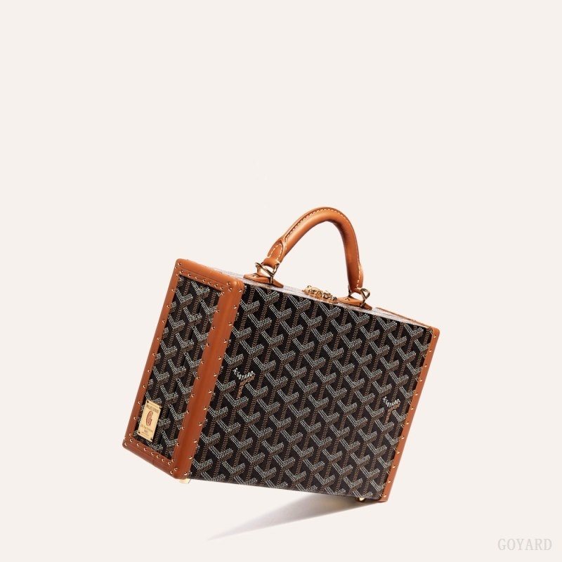 Black / Brown Goyard Grand Hôtel Trunk Bag | POCV1943