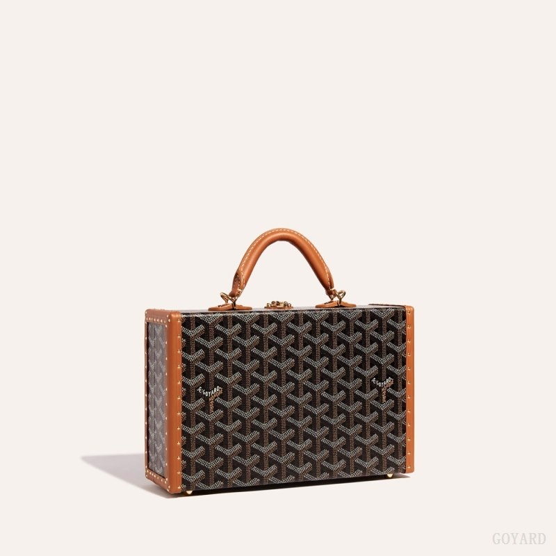 Black / Brown Goyard Grand Hôtel Trunk Bag | POCV1943