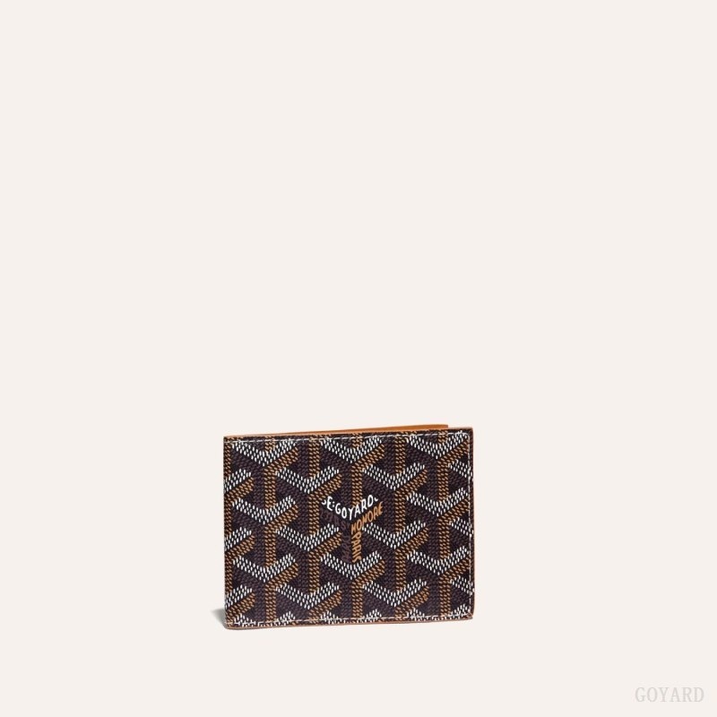 Black / Brown Goyard INSERT VICTOIRE CARD WALLET | PCXD0328