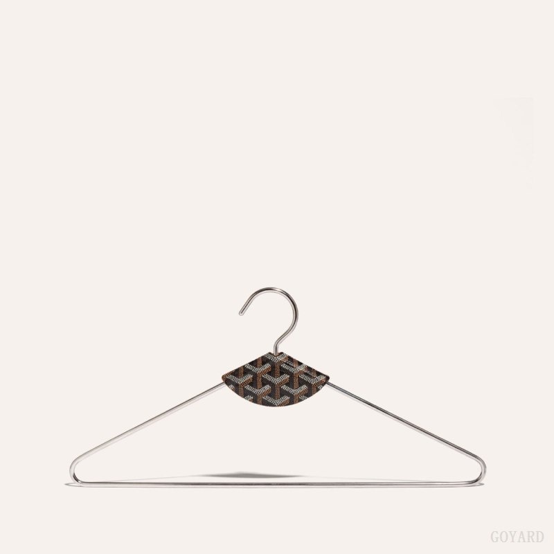 Black / Brown Goyard LIVRÉE PAIR OF HANGERS | UPBX2971