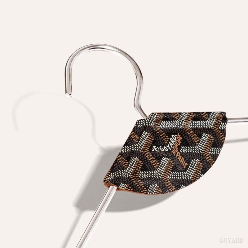 Black / Brown Goyard LIVRÉE PAIR OF HANGERS | UPBX2971