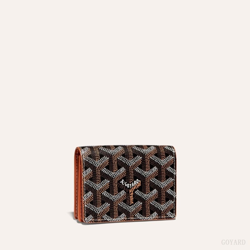 Black / Brown Goyard MALESHERBES CARD WALLET | URGP5310