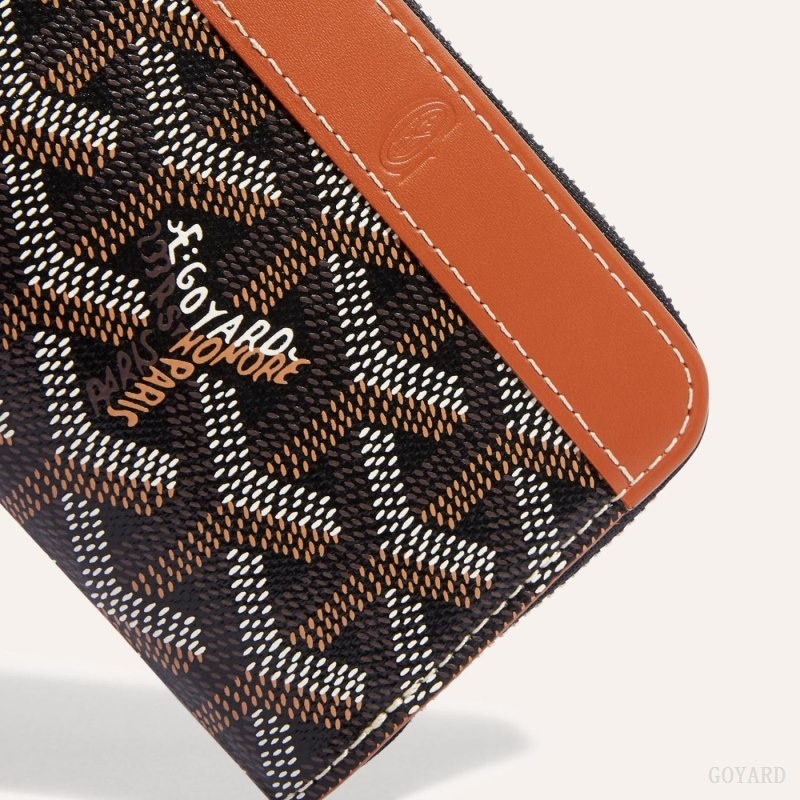 Black / Brown Goyard MATIGNON MINI WALLET | KZOO1180