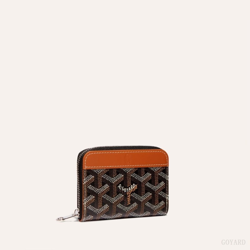 Black / Brown Goyard MATIGNON MINI WALLET | KZOO1180