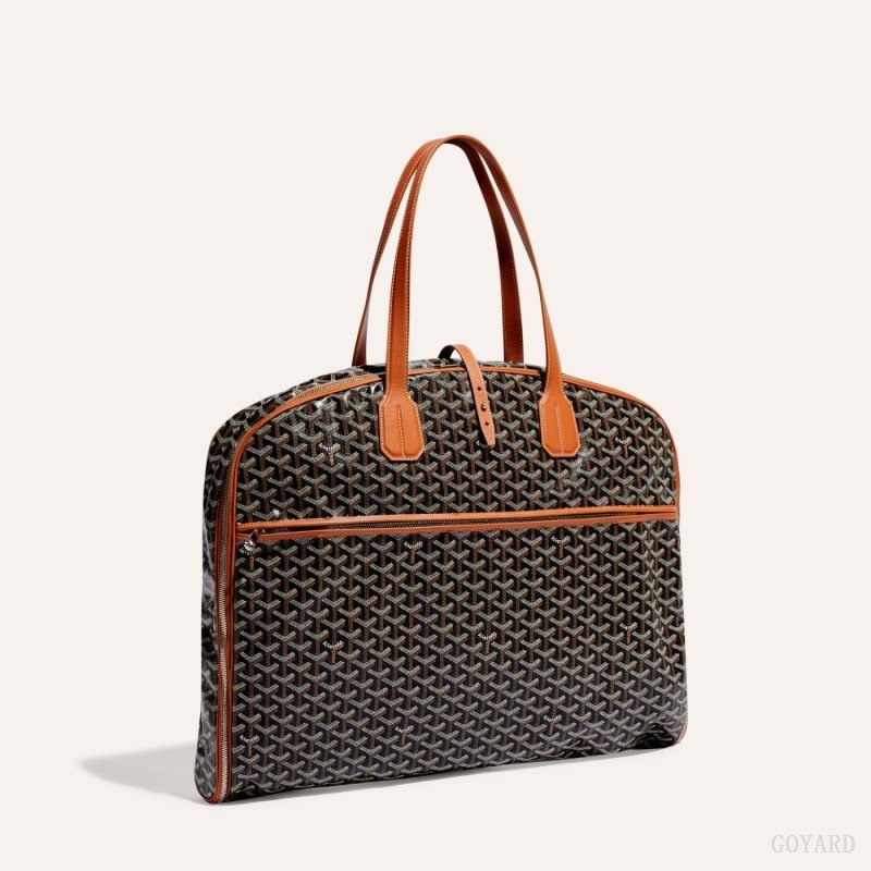 Black / Brown Goyard MAYFAIR GARMENT COVER | TPFW3857