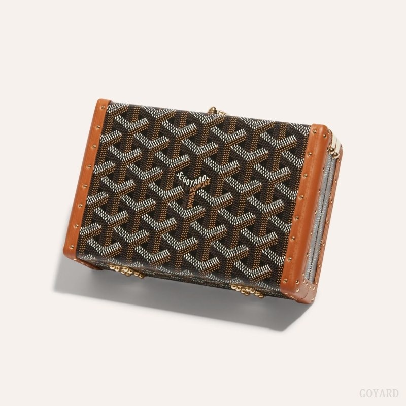 Black / Brown Goyard MINAUDIÈRE TRUNK BAG | DLKJ6978