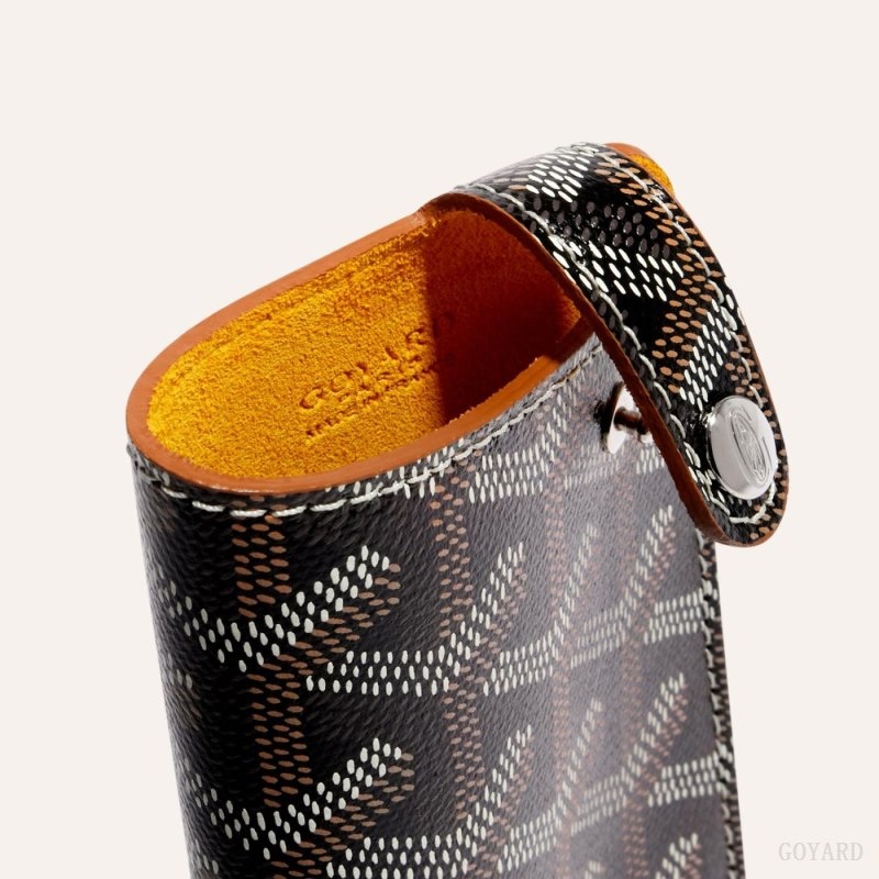 Black / Brown Goyard MONTMARTRE PM GLASSES CASE | ZGJD6266