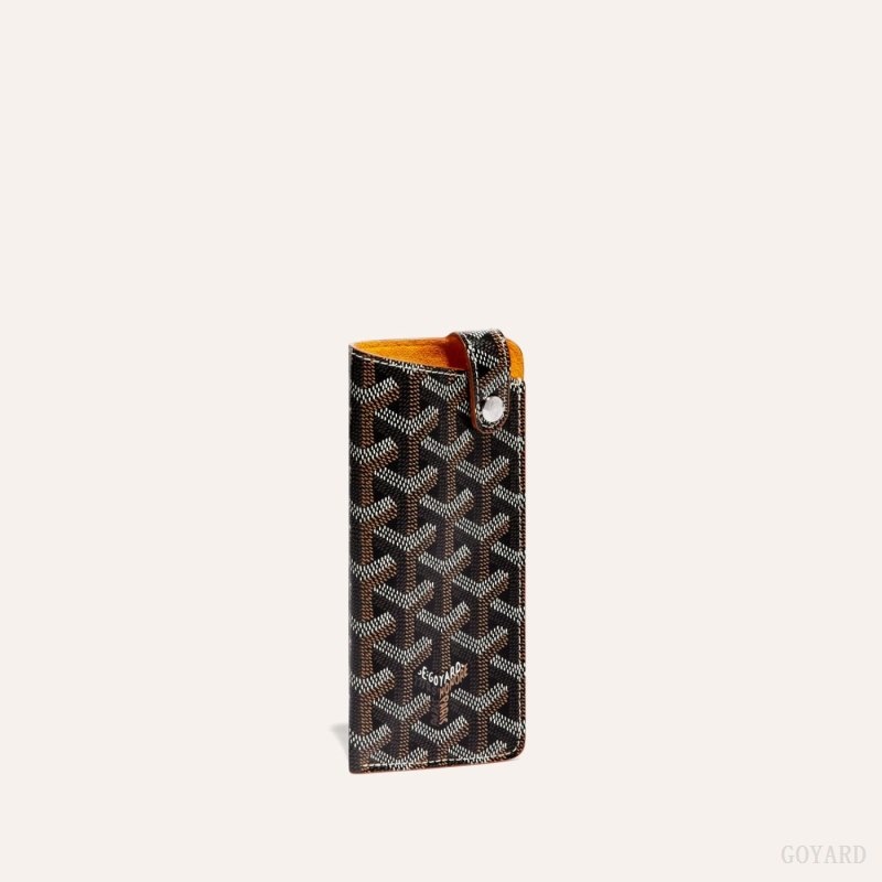 Black / Brown Goyard MONTMARTRE PM GLASSES CASE | ZGJD6266