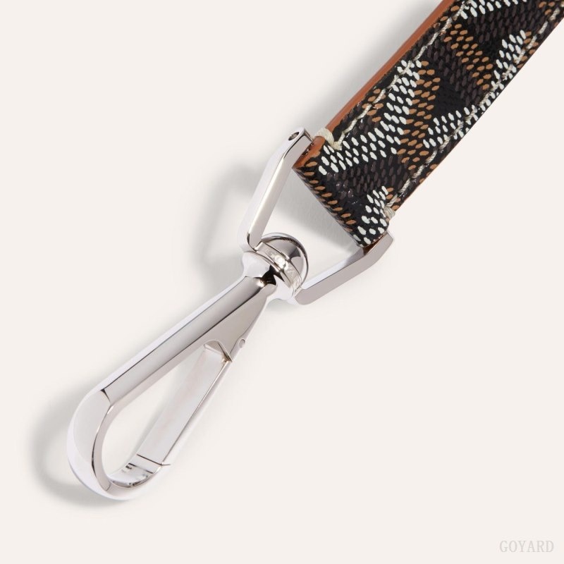 Black / Brown Goyard MOUSQUETON KEY RING | IGGM2167