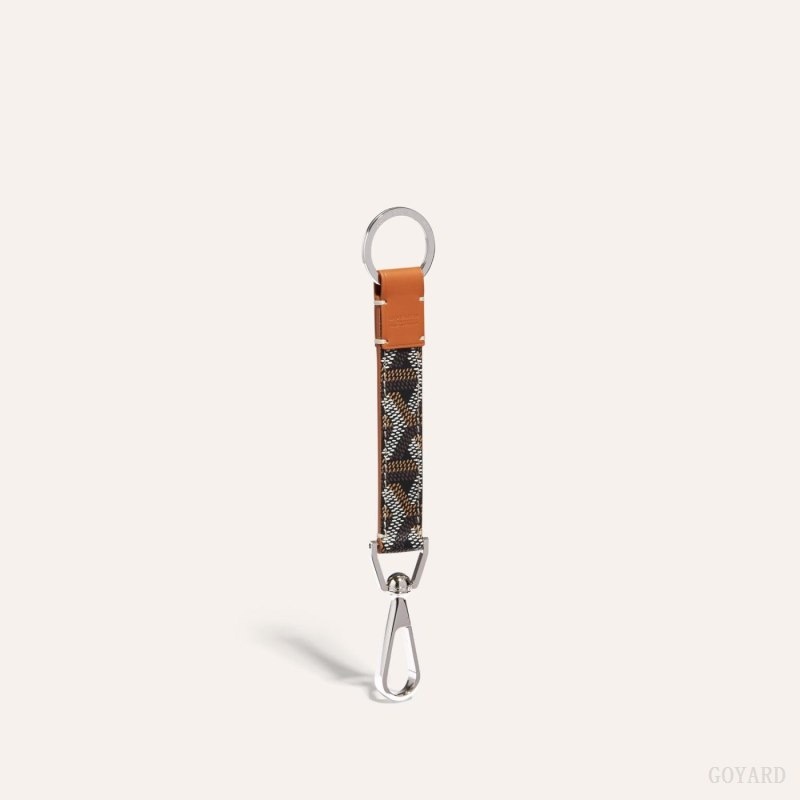 Black / Brown Goyard MOUSQUETON KEY RING | IGGM2167