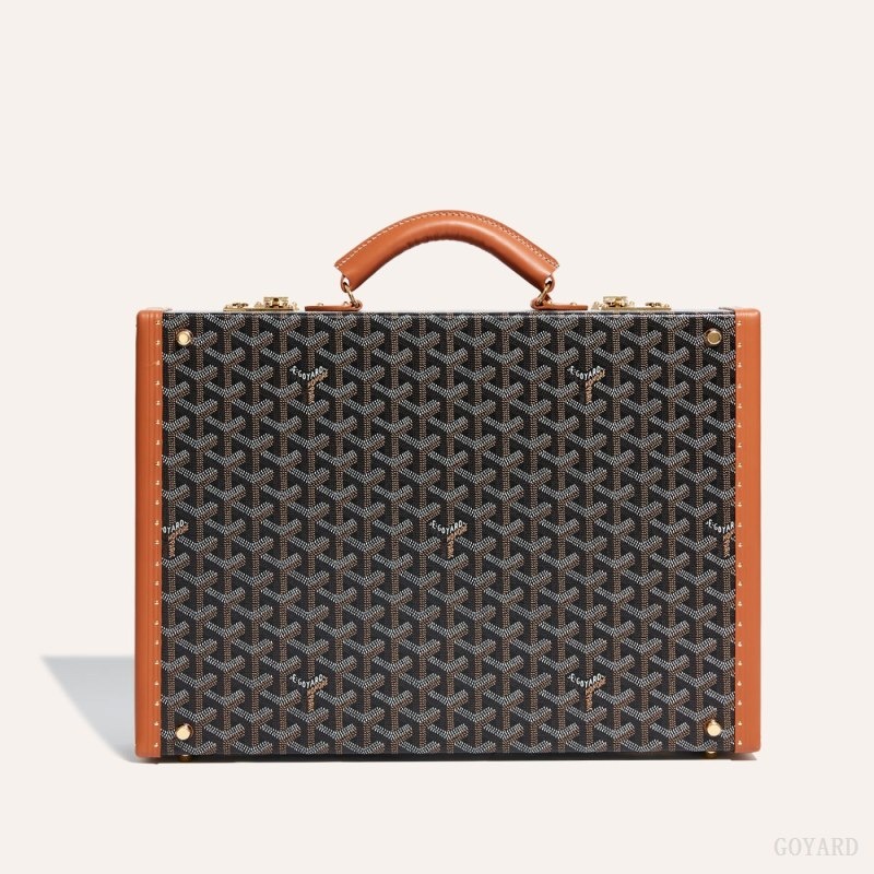 Black / Brown Goyard Manoir PM Document Case | FDKI0447