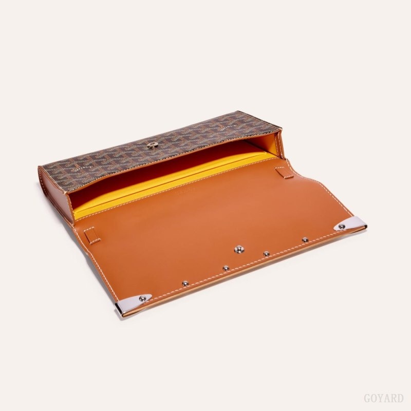 Black / Brown Goyard Monte-Carlo PM Clutch | DOGF9053