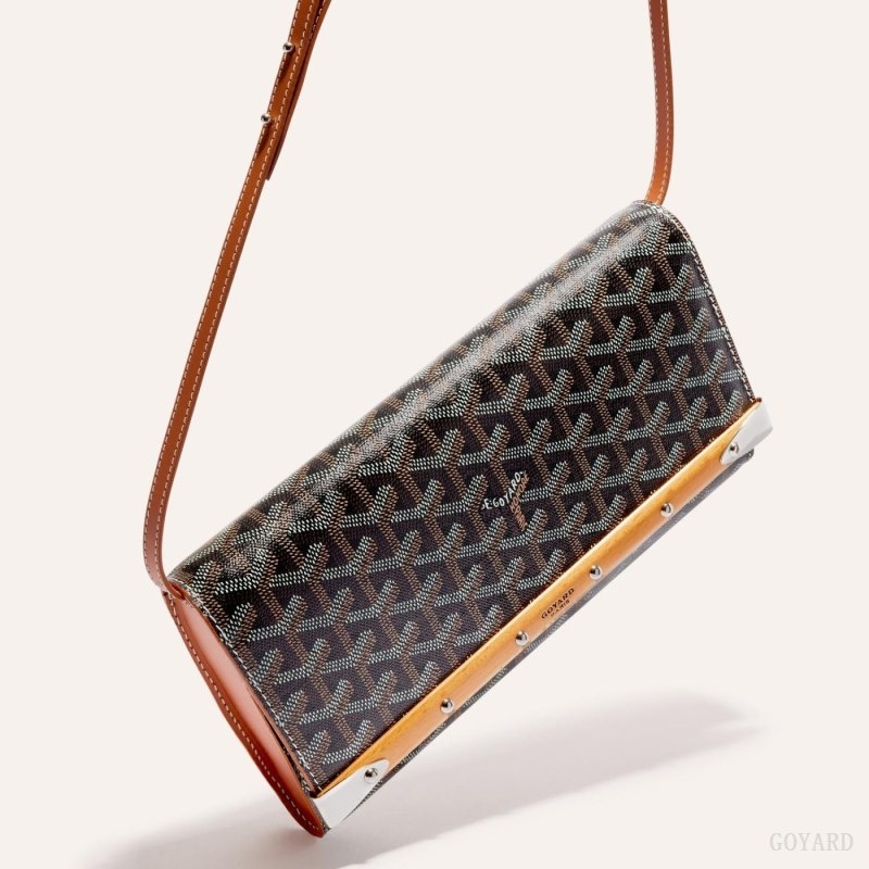 Black / Brown Goyard Monte-Carlo PM Clutch | DOGF9053