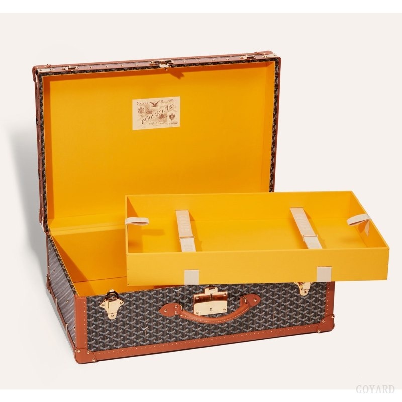 Black / Brown Goyard PALACE 70 SUITCASE | BIHK2857