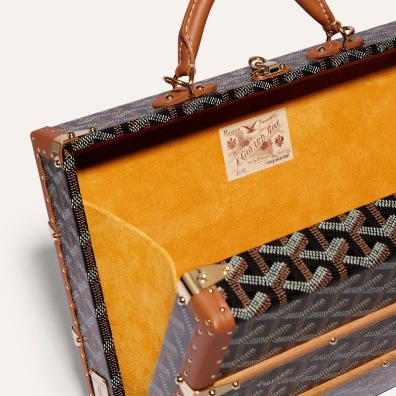 Black / Brown Goyard PALACE MM TRUNK BAG | HWUV3452