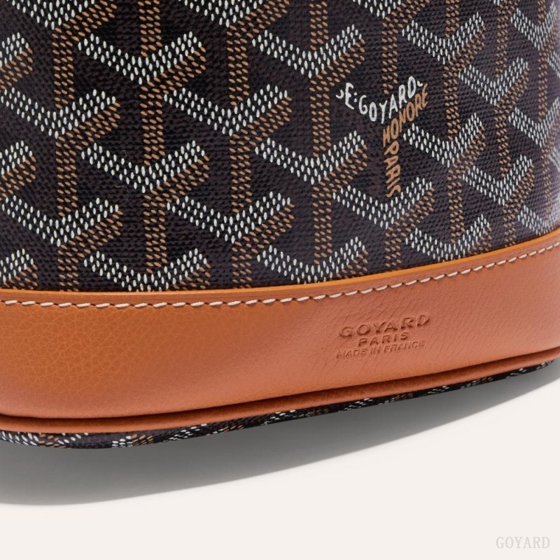 Black / Brown Goyard PETIT FLOT BUCKET BAG | RTFZ0280