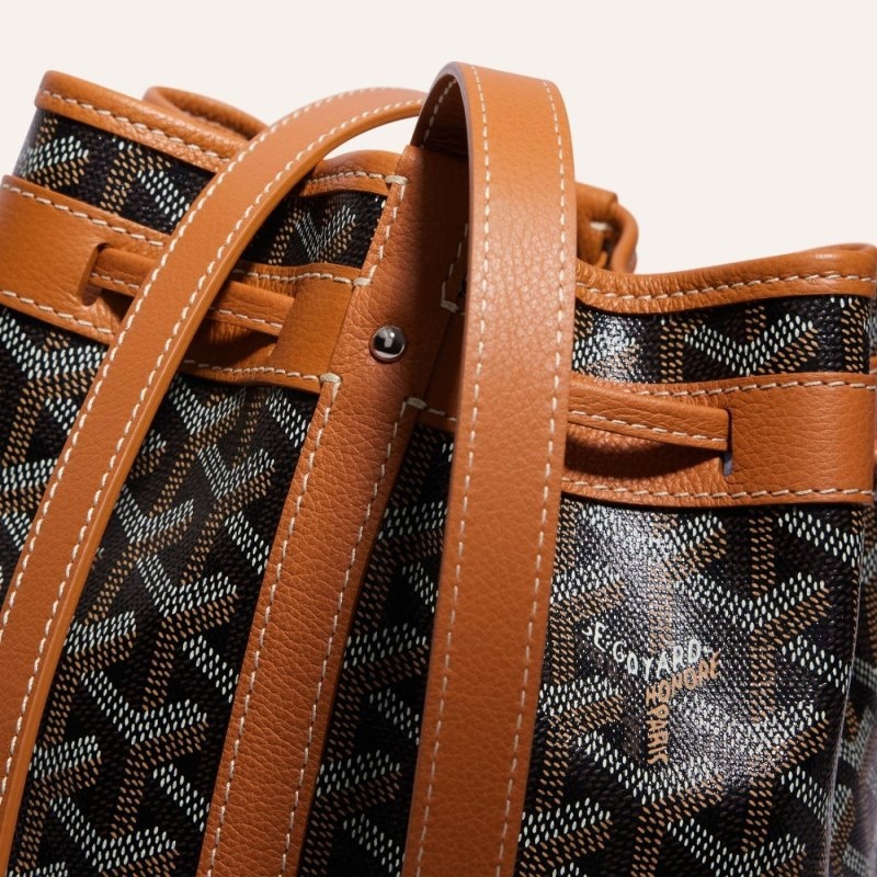 Black / Brown Goyard PETIT FLOT BUCKET BAG | RTFZ0280