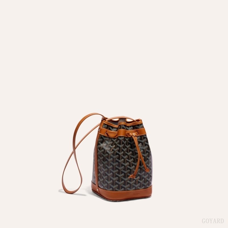 Black / Brown Goyard PETIT FLOT BUCKET BAG | RTFZ0280