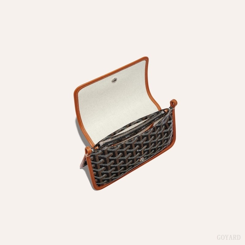 Black / Brown Goyard PLUMET POCKET WALLET | KKDF1814