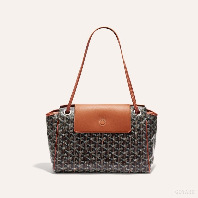 Black / Brown Goyard ROUETTE PM BAG | GUJU0054