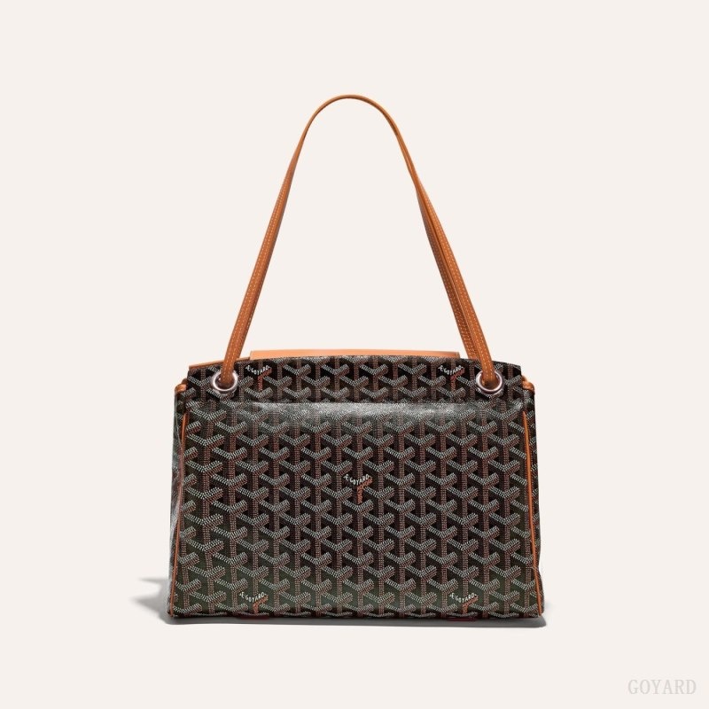 Black / Brown Goyard ROUETTE PM BAG | GUJU0054