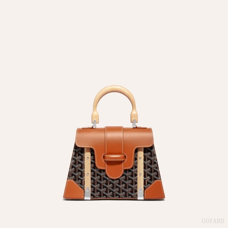 Black / Brown Goyard SAÏGON PM BAG | ZFWE8323