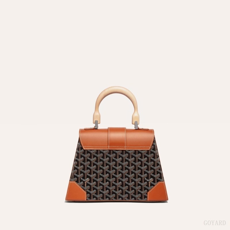 Black / Brown Goyard SAÏGON PM BAG | ZFWE8323