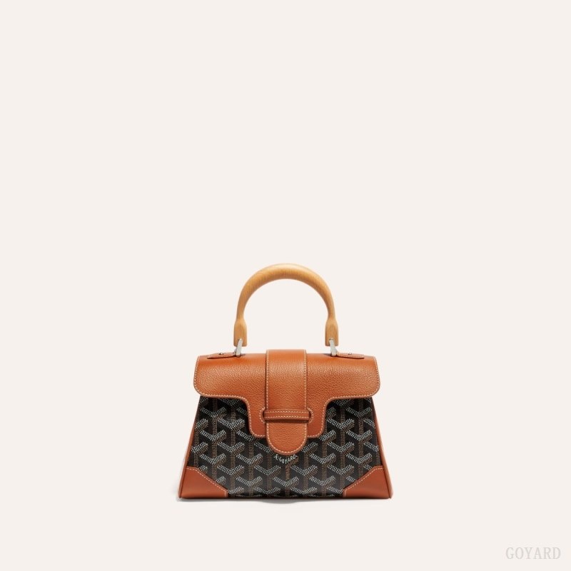 Black / Brown Goyard SAIGON SOUPLE MINI BAG | RJII7173