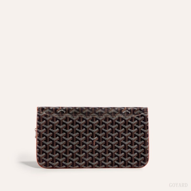 Black / Brown Goyard SAINTE-MARIE CLUTCH | ZCWC2006