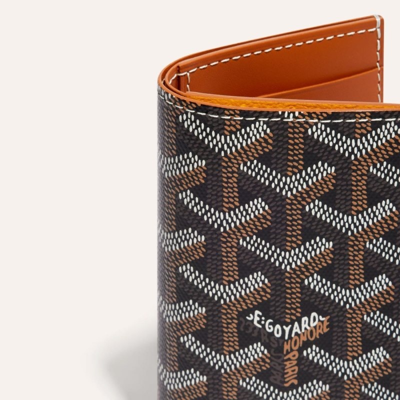 Black / Brown Goyard SAINT-PIERRE CARD WALLET | HCWF4276