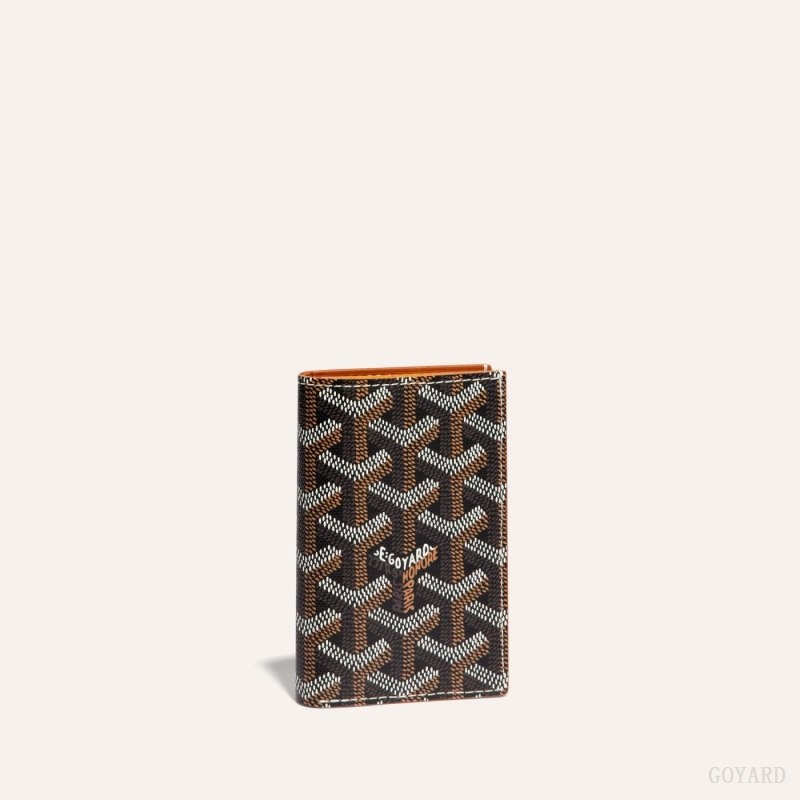 Black / Brown Goyard SAINT-PIERRE CARD WALLET | HCWF4276