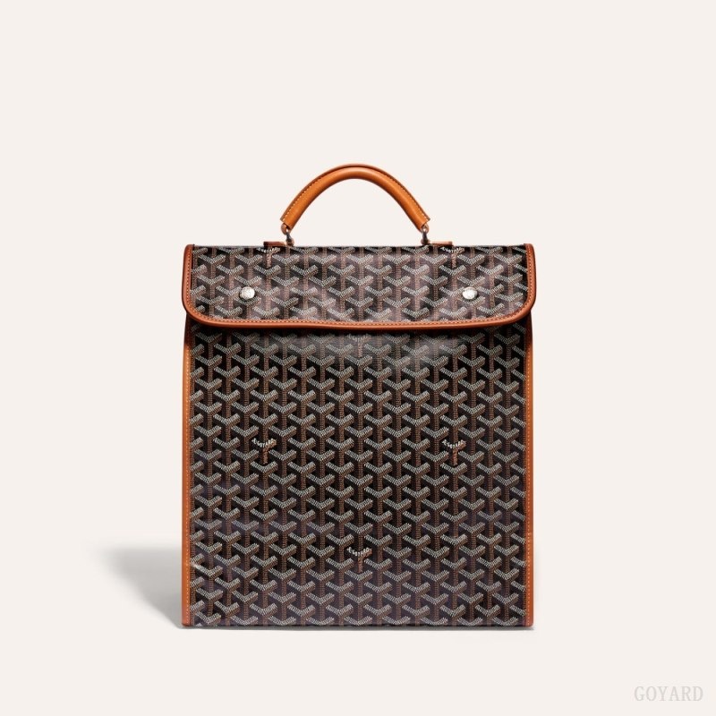 Black / Brown Goyard SAINT LEGER BACKPACK | YMCY7890