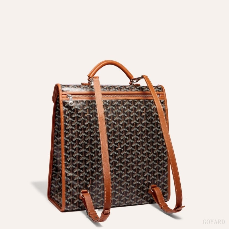 Black / Brown Goyard SAINT LEGER BACKPACK | YMCY7890