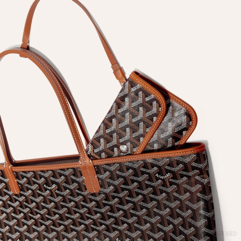 Black / Brown Goyard SAINT LOUIS PM BAG | AKJX8499