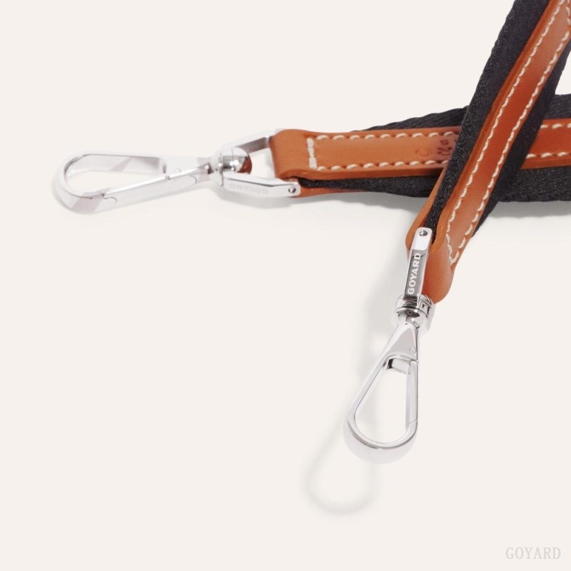 Black / Brown Goyard SANGLE PM STRAP | OIZS2736