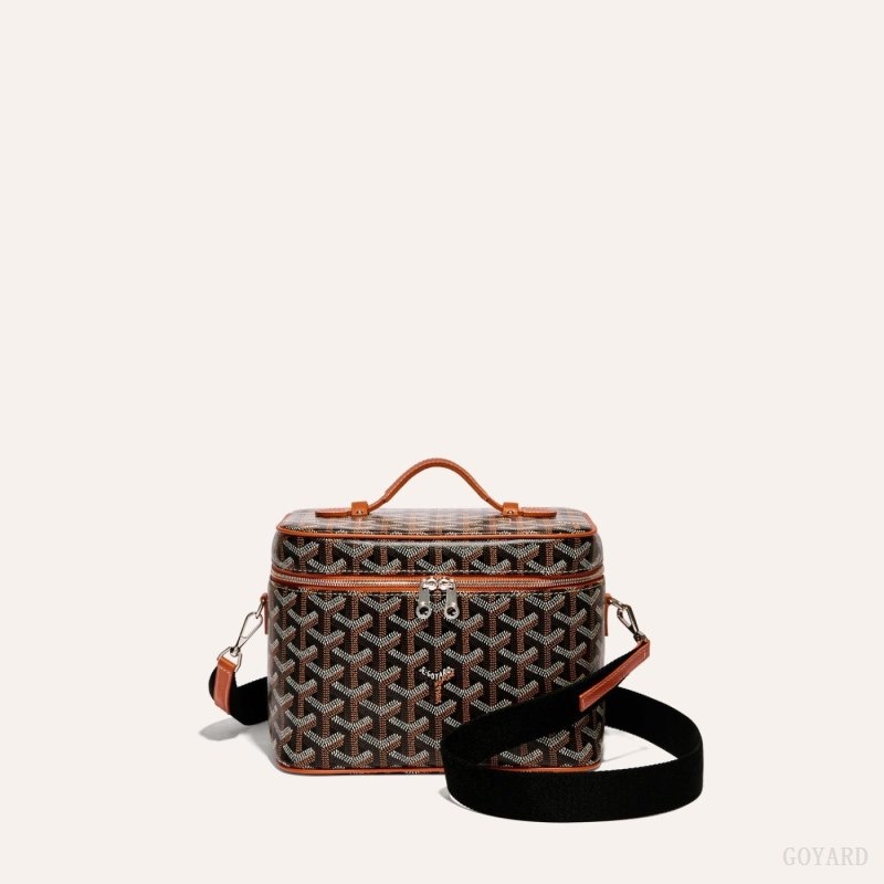 Black / Brown Goyard SANGLE PM STRAP | OIZS2736